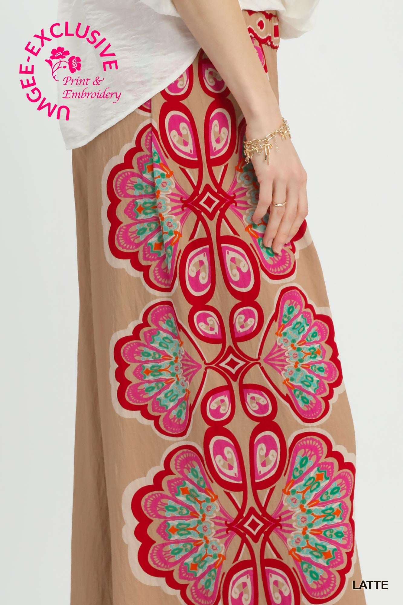 Jeanie Palazzo Pants-Latte