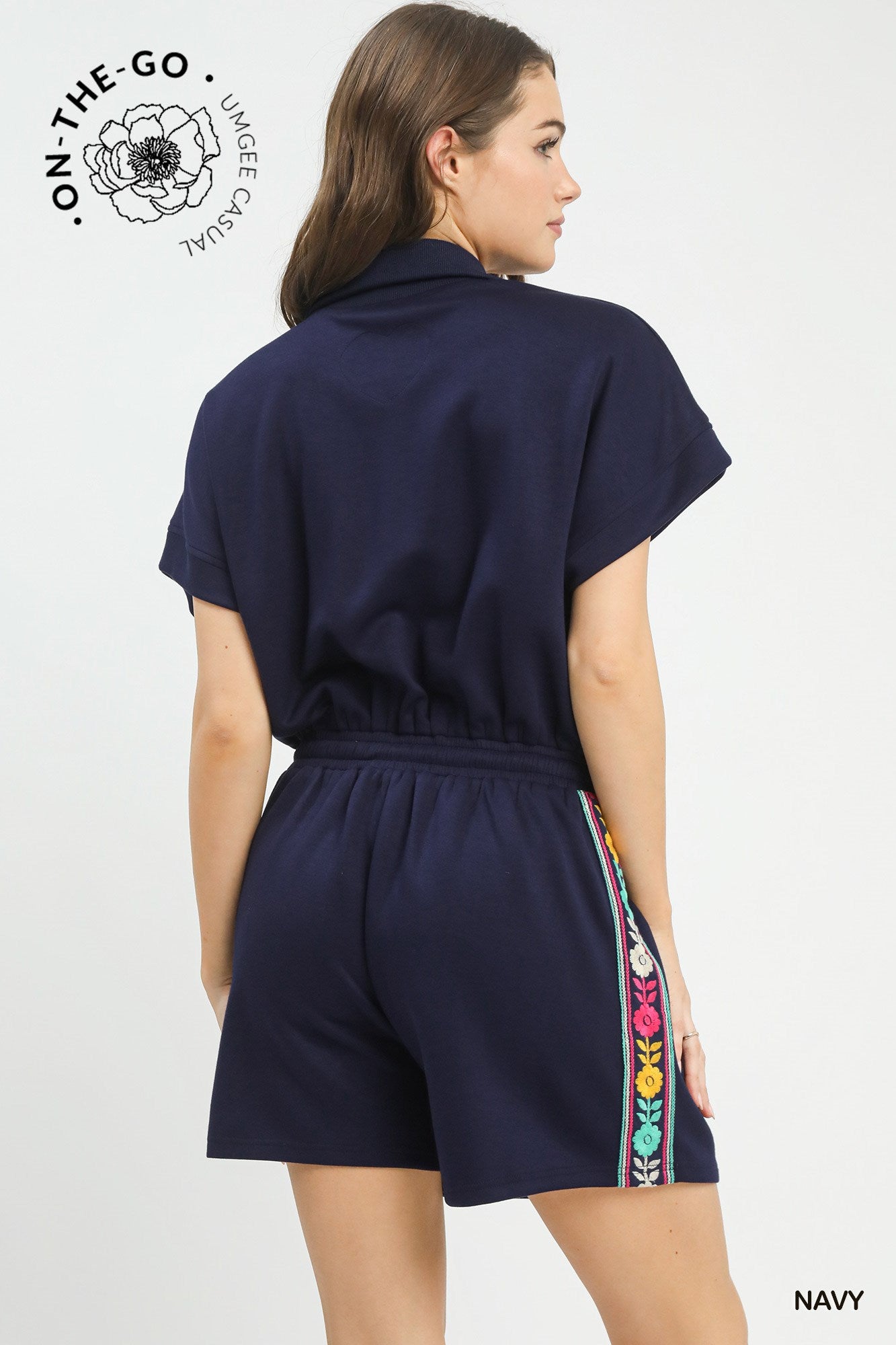 Susie Q Short Sleeve Skort Navy