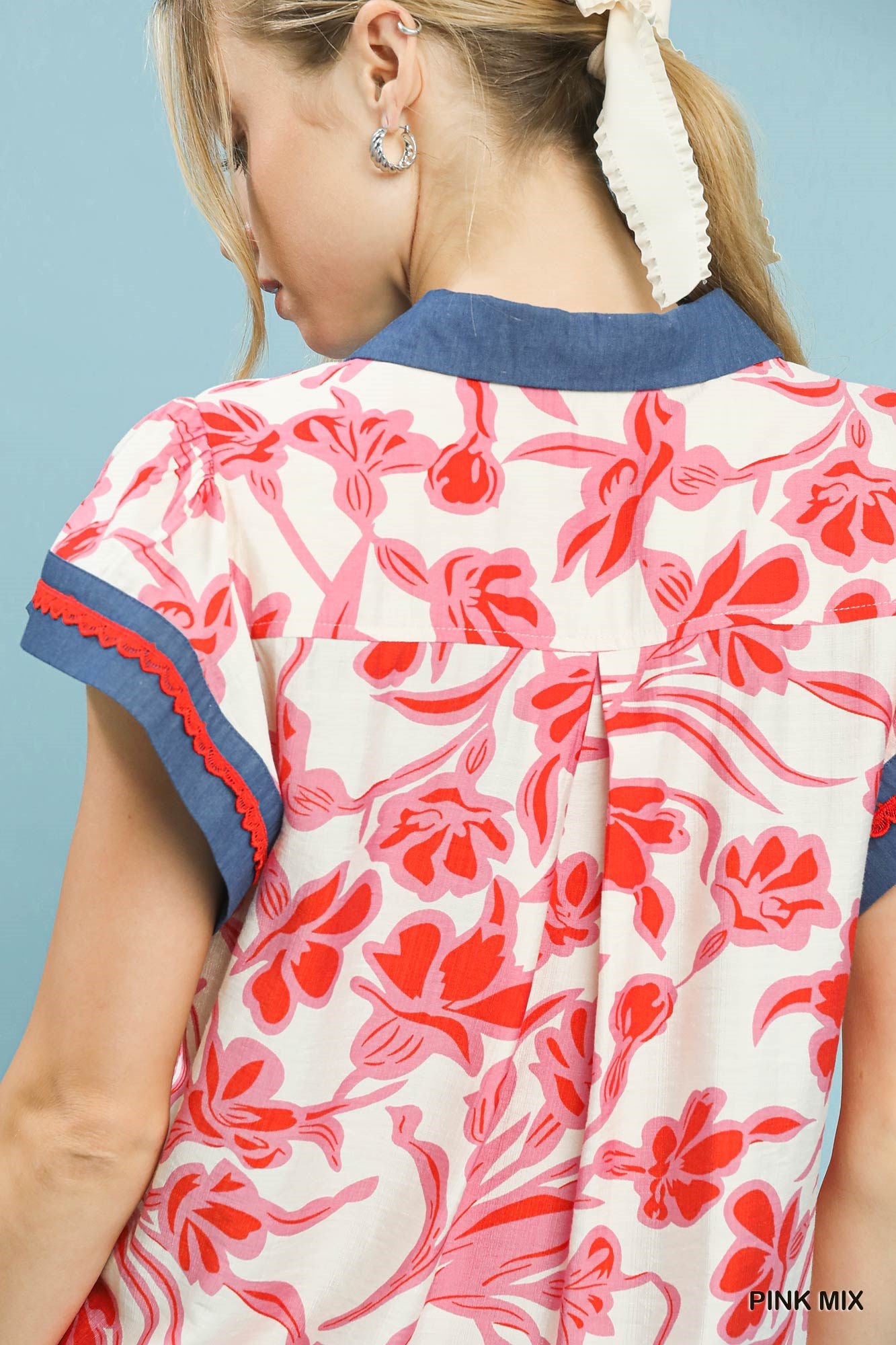 GIDGET PINK FLORAL BLOUSE