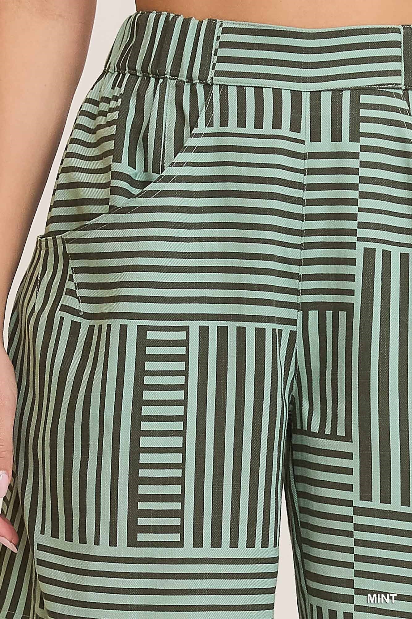 Mint Washed Barrel Pants