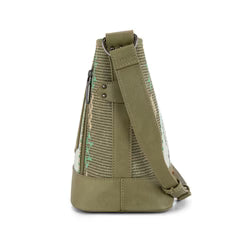 Wrangler Aztec Distressed Print Concealed Carry Crossbody Green