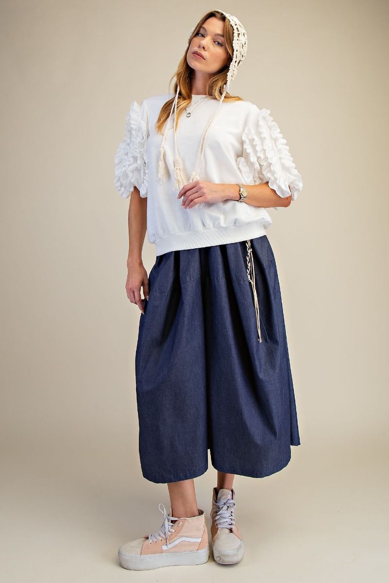 Kay Bradshaw Mineral Washed Top OFF WHITE