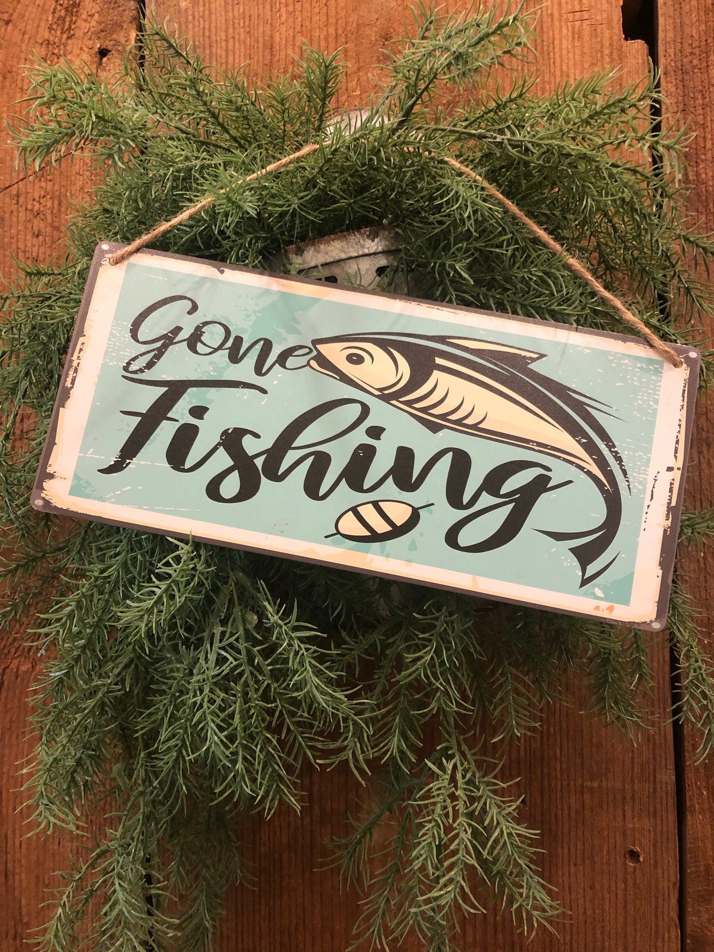 Metal UV Printed Sign- Gone Fishing
