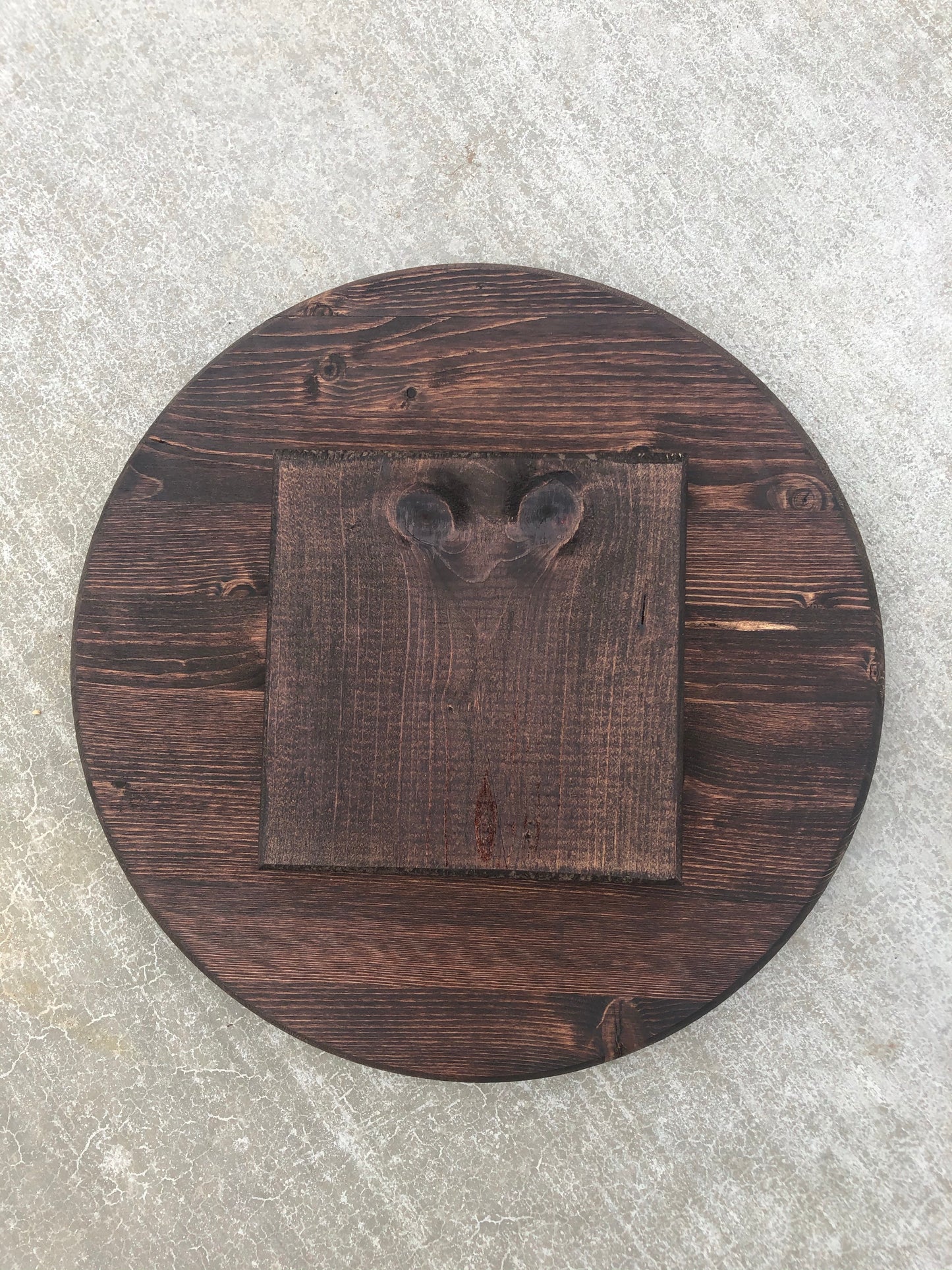 Handmade Lazy Susan 15" BGB Vintage Rose Design on Baby Blue