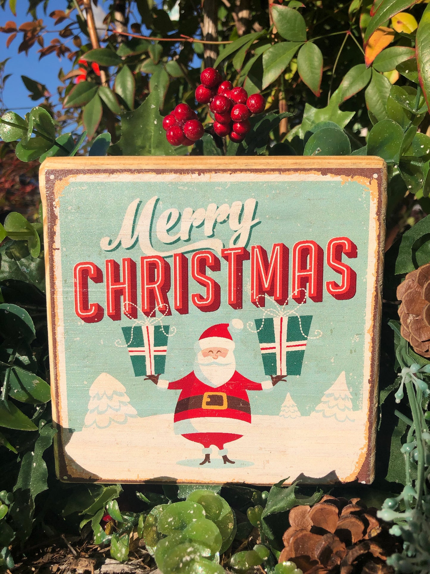 Handmade Décor- Merry Christmas Santa