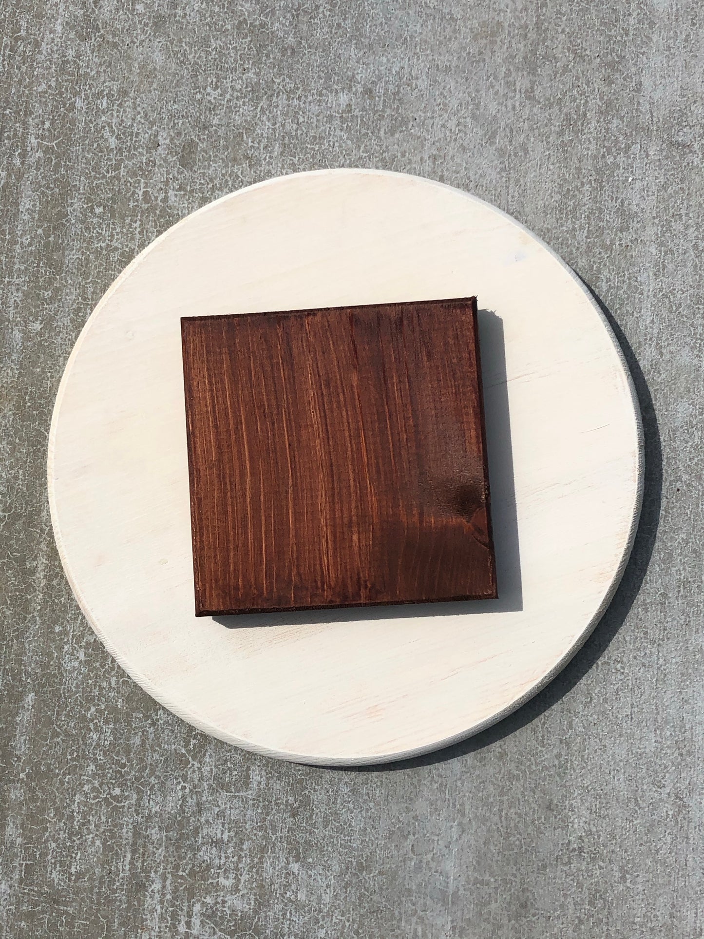 Handmade Lazy Susan 15" Farm Fresh- Antique White