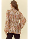 Chiffon Taupe Floral Top