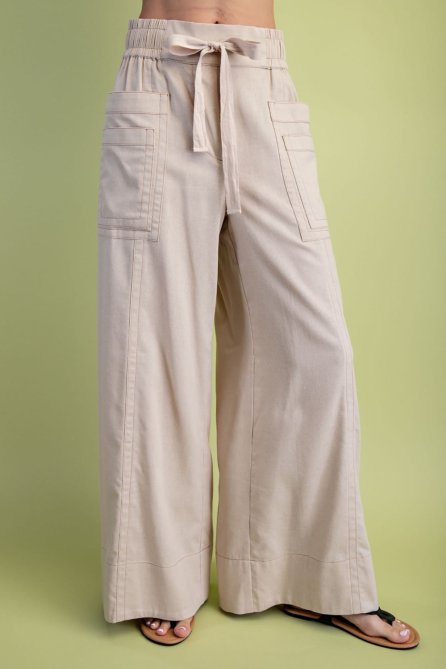 LeeAnn Linen Pants Stone