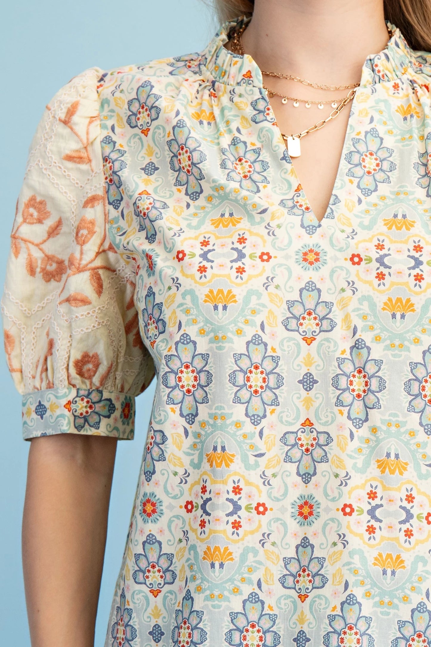 Spring Lemont  Embroidered Blouse