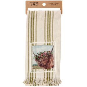 Floral Highland Kitchen Towel
