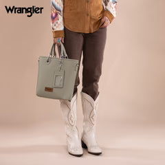 Wrangler Top Handle Tote w/Detachable Card Holder -Green