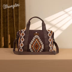Wrangler Southwestern Print Duffle Bag - Coffee
