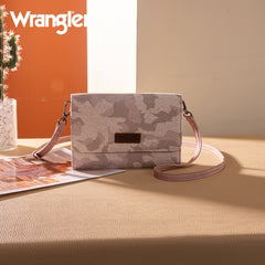 Wrangler Camo Print Canvas Clutch/Crossbody - PINK