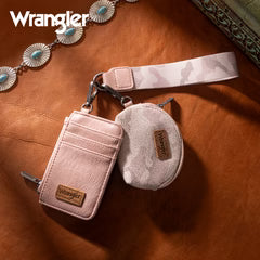 Wrangler Camo Print Dual Pouch Wristlet