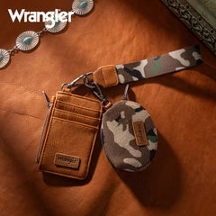 Wrangler Camo Print Dual Pouch Wristlet