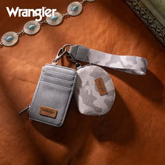 Wrangler Camo Print Dual Pouch Wristlet