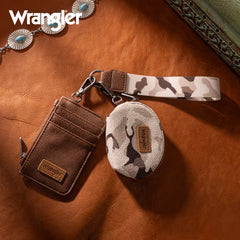 Wrangler Camo Print Dual Pouch Wristlet