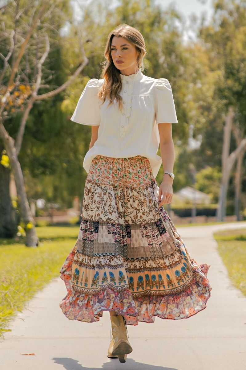 Chambray White Button Down Shirt