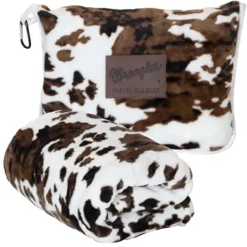 Wrangler Tri Color CowhideTravel Blanket