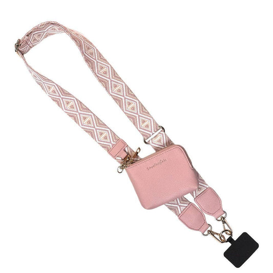 Clip & Go Strap w/RFID Pouch Diamond Pattern Pink