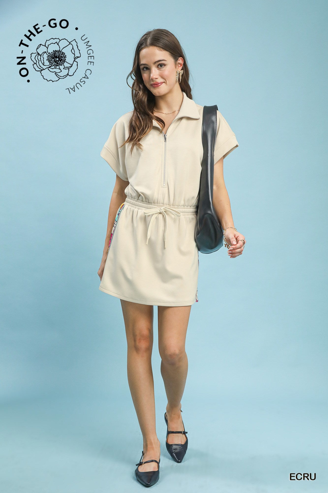 Susie Q Short Sleeve Skort Ecru
