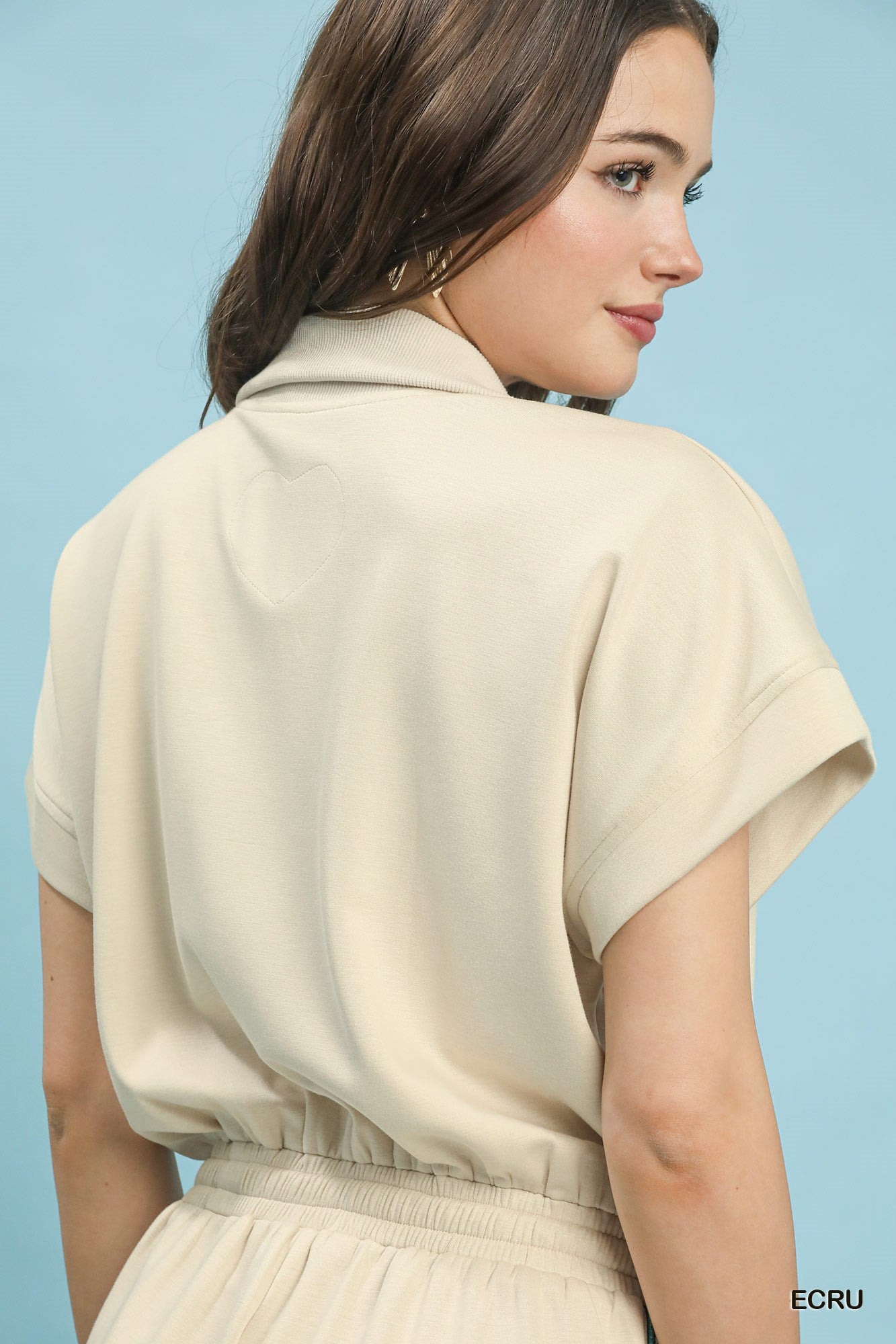 Susie Q Short Sleeve Skort Ecru