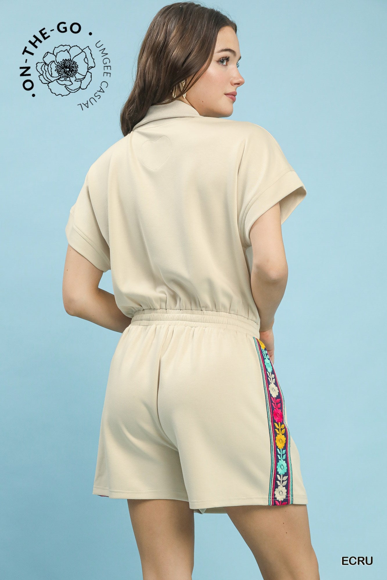 Susie Q Short Sleeve Skort Ecru