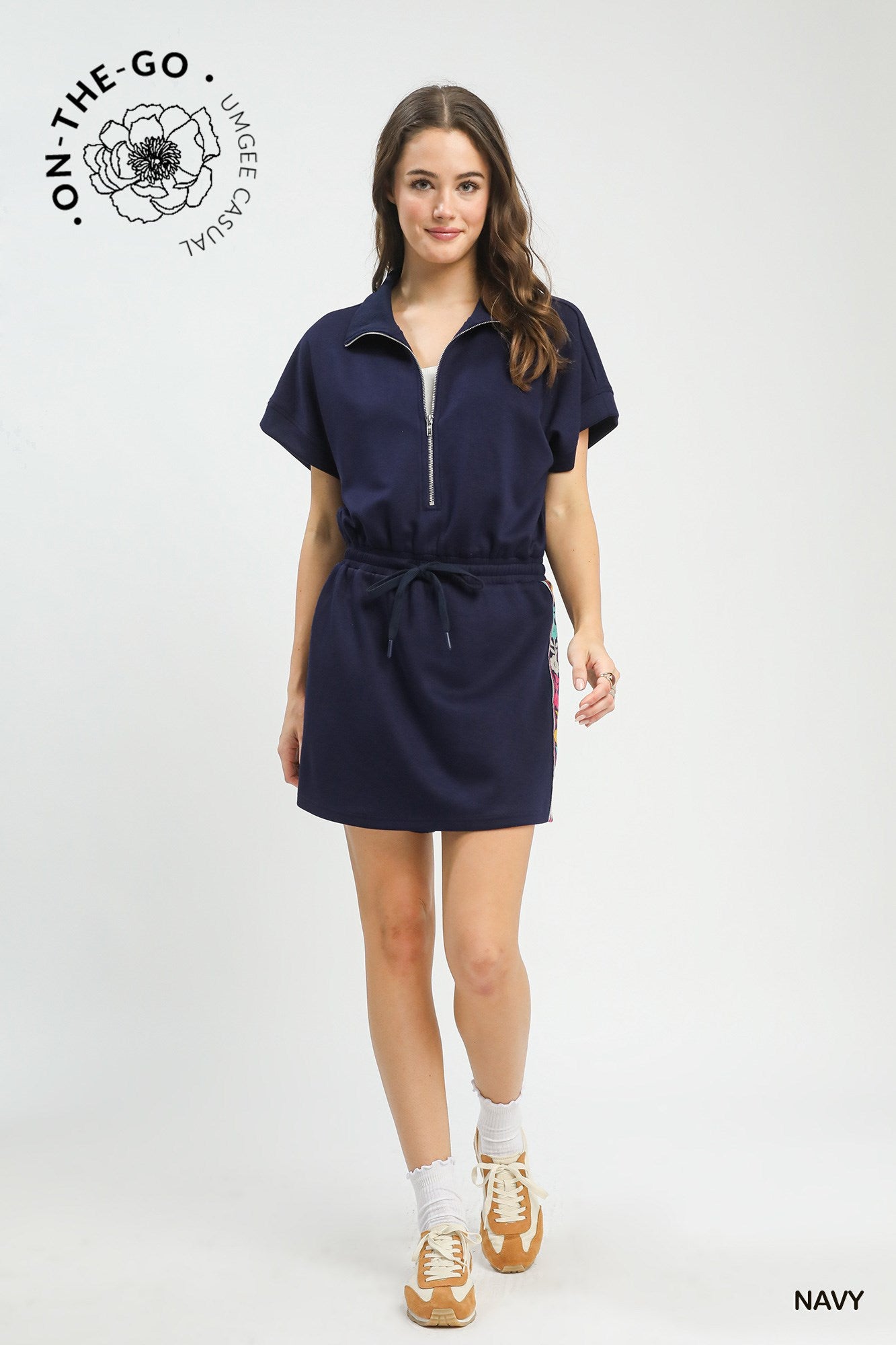Susie Q Short Sleeve Skort Navy
