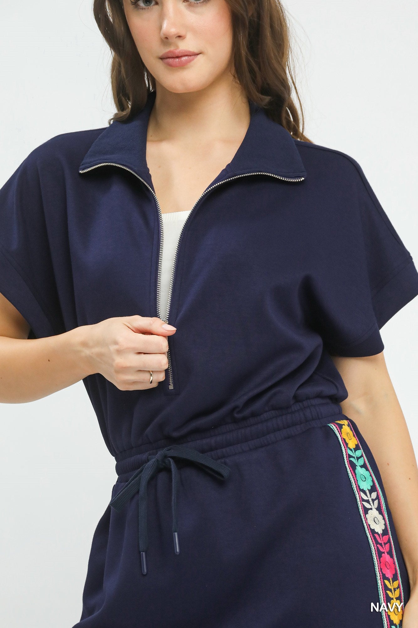 Susie Q Short Sleeve Skort Navy