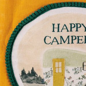 Happy Campers Live Here Pom Kitchen Towel