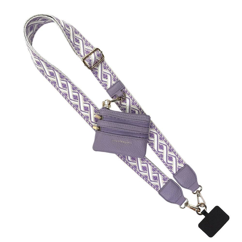Clip & Go Strap w/Zippered Pouch XOXO: Lavender