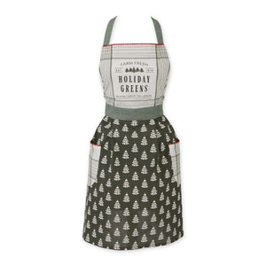 Holiday Greens Printed Apron