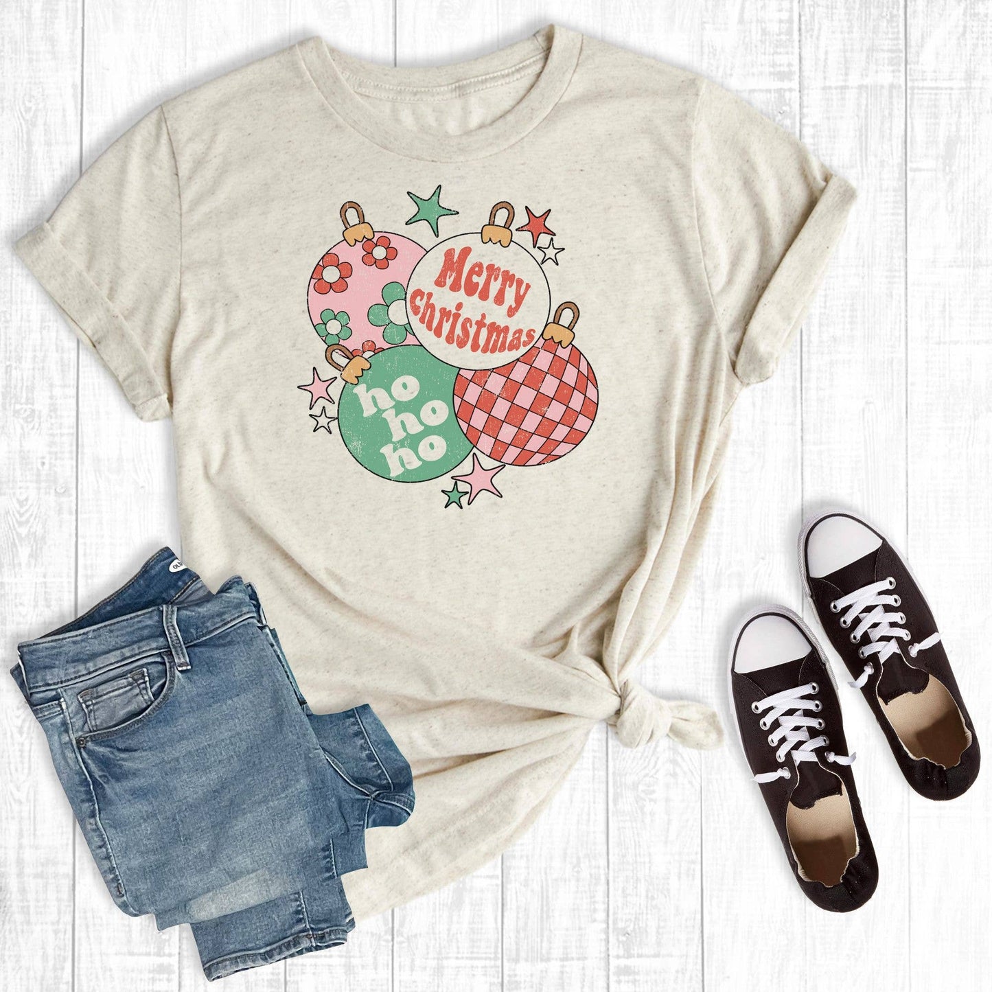 Retro Christmas OrnamentsGraphic Tee