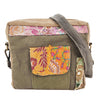 Recycled Military Tent w/Vintage Fabric Crossbody