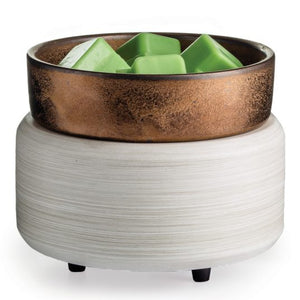 2-In-1 Classic Fragrance Warmer White Washed Bronze