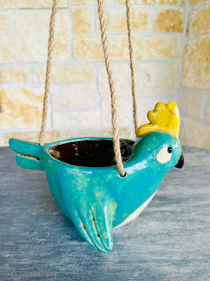 Ceramic Bird Hanging Planter