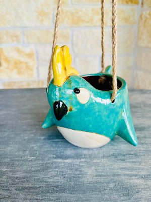 Ceramic Bird Hanging Planter