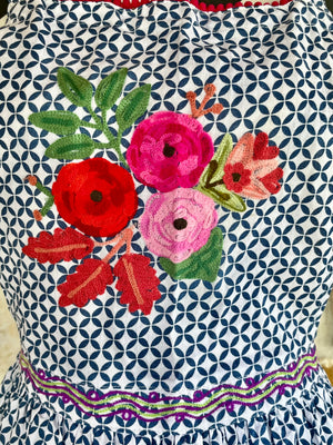 Allure Blue Floral Apron