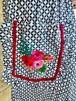 Allure Blue Floral Apron