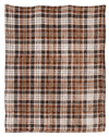 Grey & Chestnut Plaid Travel Blanket