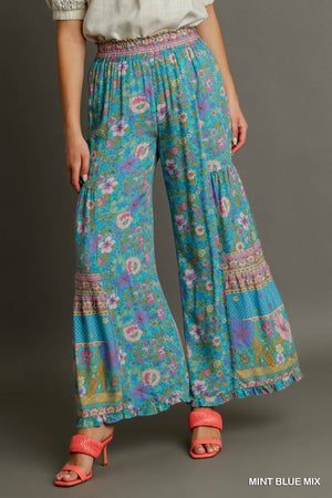 Gypsy Gal Floral Pants - Mint Mix