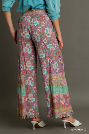 Gypsy Gal Floral Pants - Mauve Mix