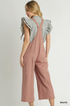 Baby Doll Twill Jumpsuit- Mauve
