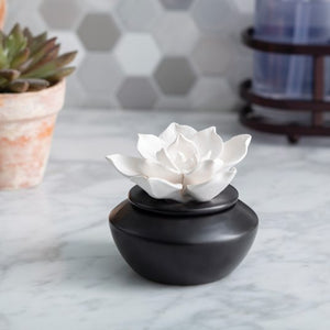 Porcelain Passive Diffuser-Gardenia W/Peppermint oil