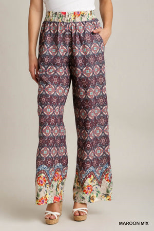 Gypsy Rosa Maroon Mix Pants