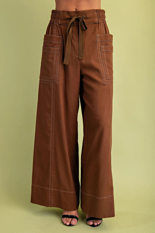 LeeAnn Linen Pants Walnut