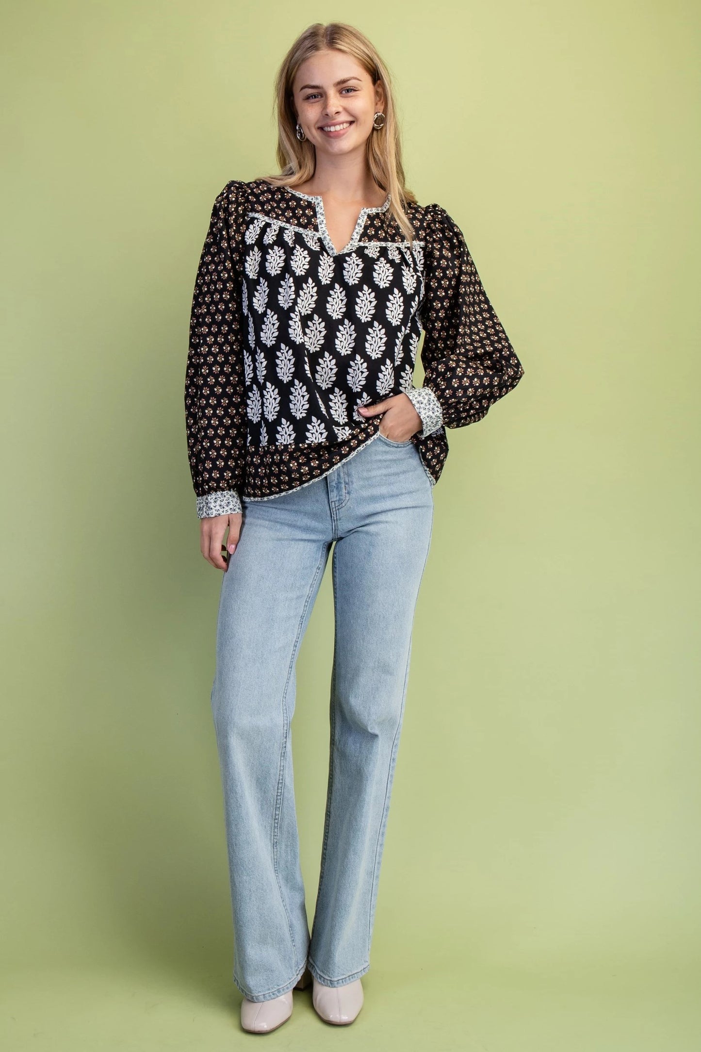 Susan Lee Blouse Black Mix