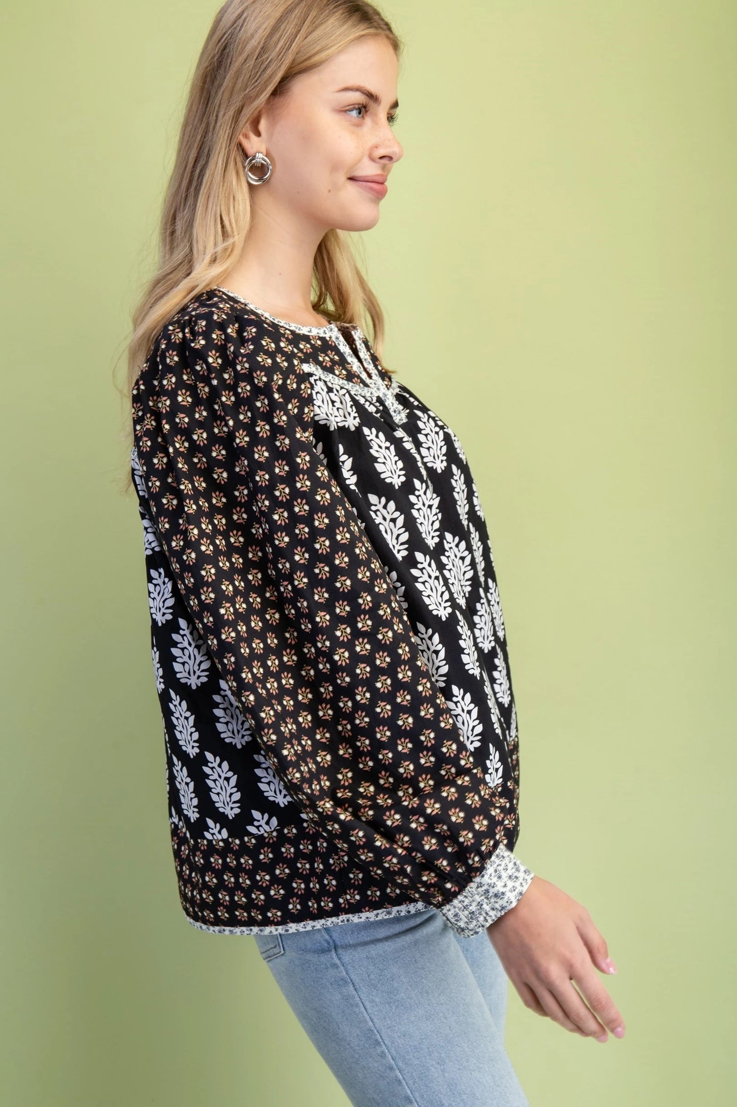 Susan Lee Blouse Black Mix