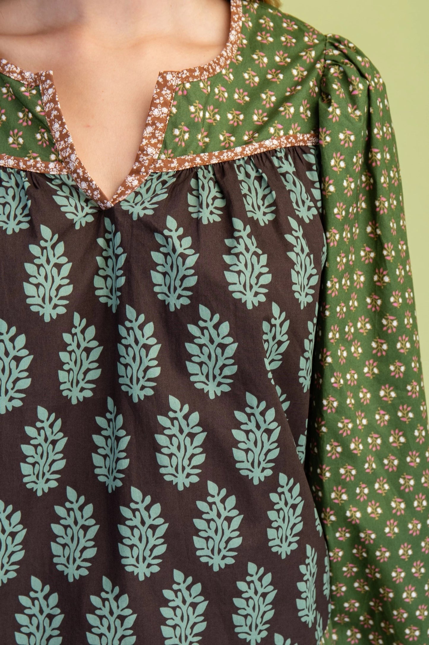 Susan Lee Blouse Brown Mix