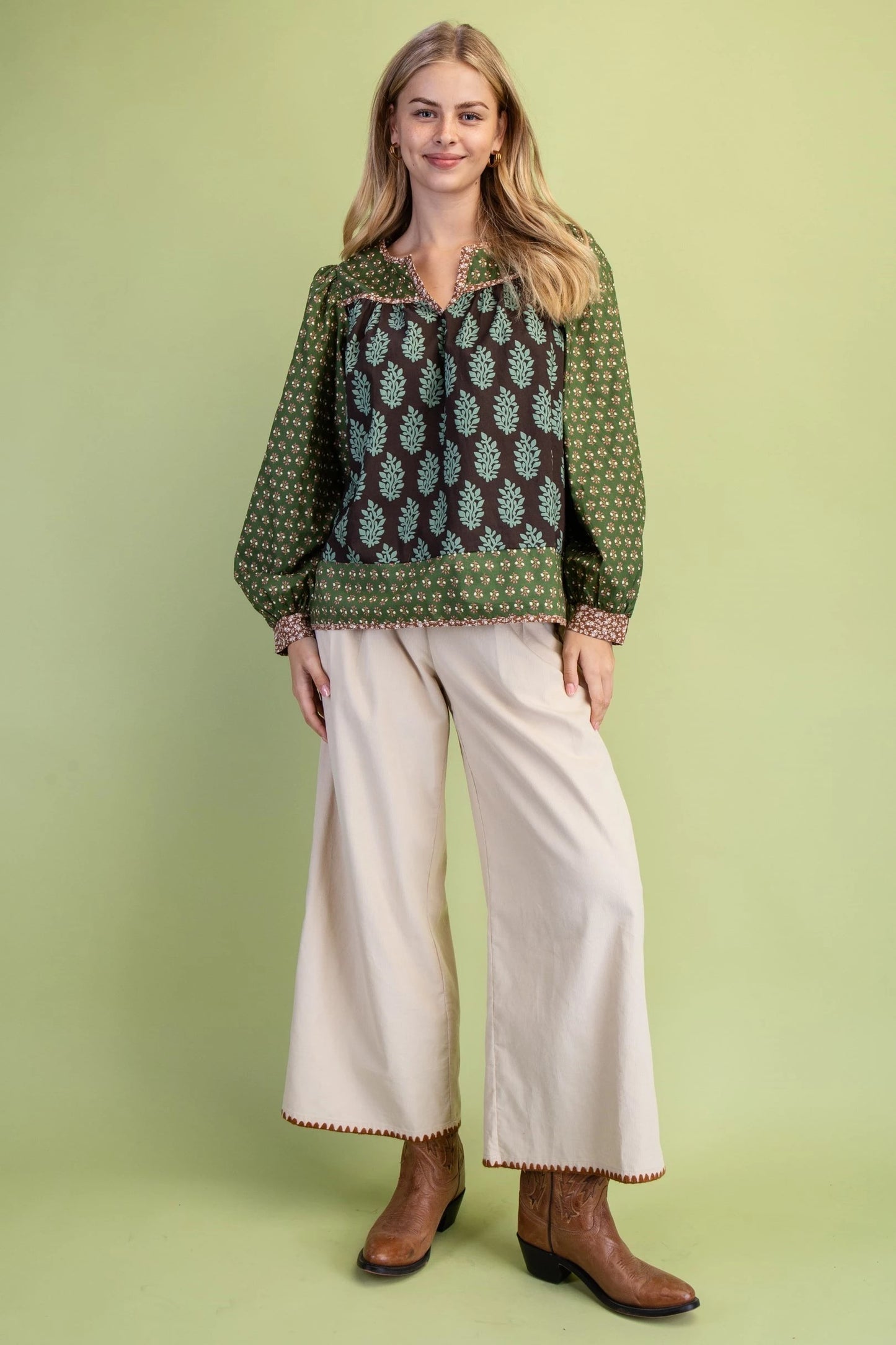 Susan Lee Blouse Brown Mix